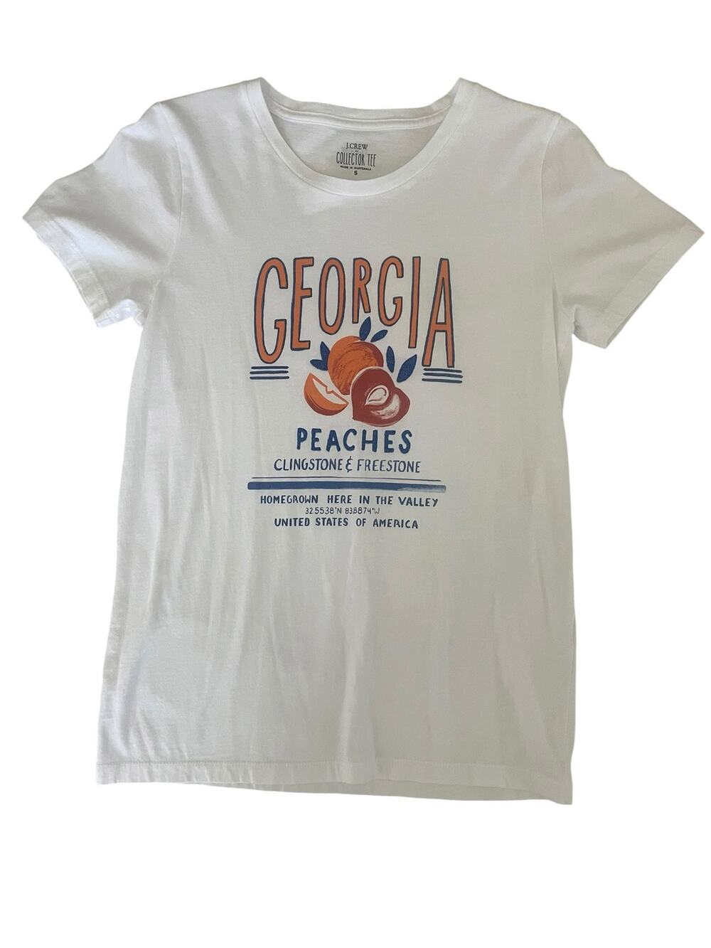 White 'Georgia Peaches' Graphic Tee
